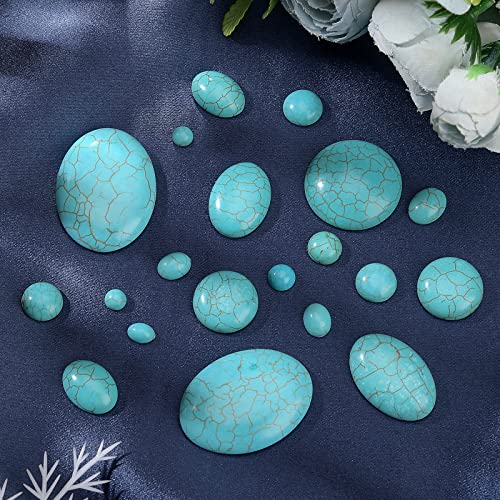 84pcs Synthetic Turquoise Stone Cabochons (84 Count)
