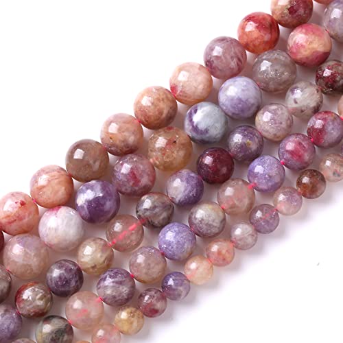 45pcs 8mm 5A Natural Pink Tourmaline Stone Beads Round Loose Spacer Healing Energy Beads for Jewelry Making DIY Bracelets Necklaces 15"