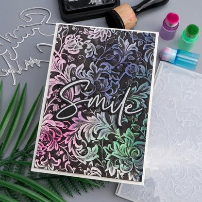 3D Flowers Theme Plastic Embossing Folders Phoenix for DIY Scrapbooking Photo Album Card Paper Craft Decoration for Card Making