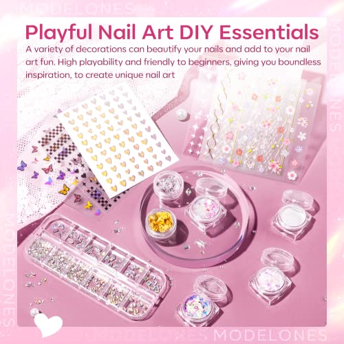 Poly Nail Gel Kit 8 Colors Rosy Pink with 48W UV