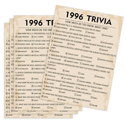 30th Birthday Party Games (31 Count)