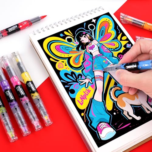 Dual Tip Acrylic Paint Markers Pens 36 Assorted Colors