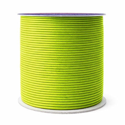 1.5mm Yellow Green Waxed Cord
