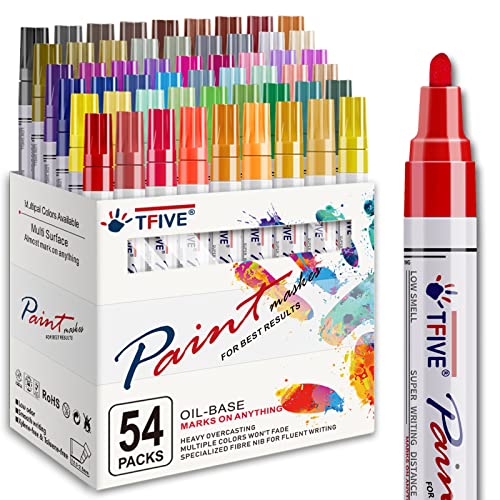 Oil Based Paint Markers 54 Colors (54 Count)