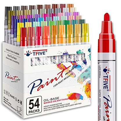 Oil Based Paint Markers 54 Colors (54 Count)