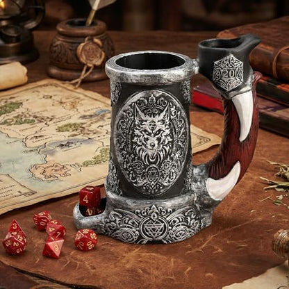 DND Dice Tower Mug Dice Roller Tower with 7 PCS Dice Set