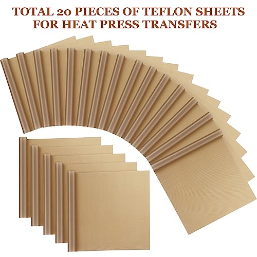20 Pack Teflon Sheet for Heat Press (20 Count)