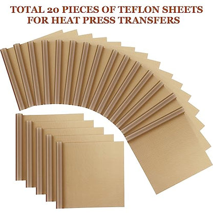 20 Pack Teflon Sheet for Heat Press (20 Count)