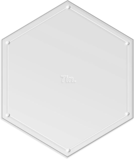 Hexagon Quilting Template Set - 7" with 1/4" Seam Allowance - Durable Acrylic Templates for Quilting, Patchwork, Crafting, & Sewing Projects - Clear Templates for Accurate Designing