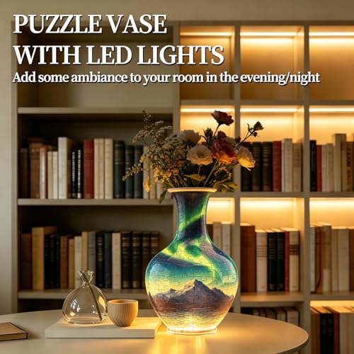 3D Puzzle Vase for Adults with 164 Plastic Pieces (164 Count)