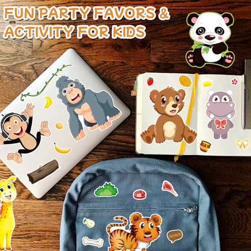 48 Make A Safari Animal Sticker Sheets (48 Count)