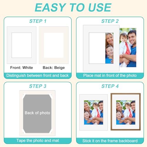 8 Pack Picture Mats for Frames