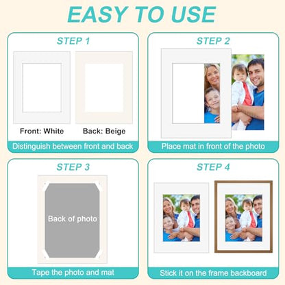 8 Pack Picture Mats for Frames