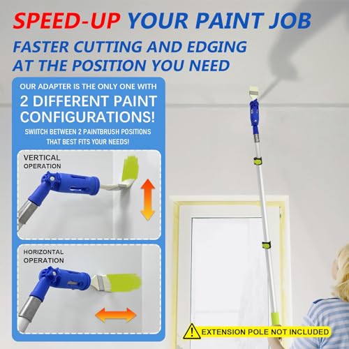 Multi Angle Paint Brush Extender for High Ceiling