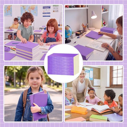 100 Pack A5 Composition Notebooks Bulk 5"x8" Notebooks Purple