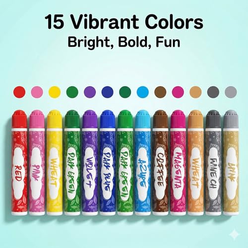 15 Colors Dot Markers (15 Count)