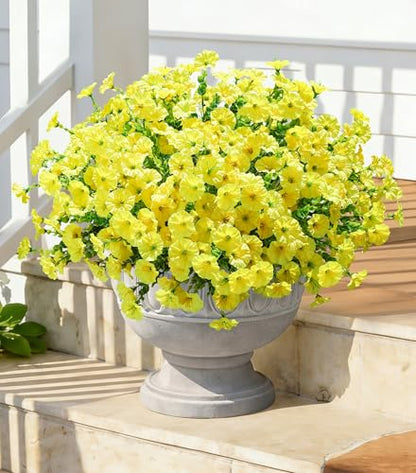 Artificial Flowers Fake Plants for Outdoors Decoration (12 Count)