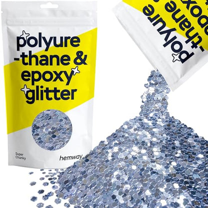 Resin Glitter Azure Blue 100g Super Chunky (3.5 Ounce)