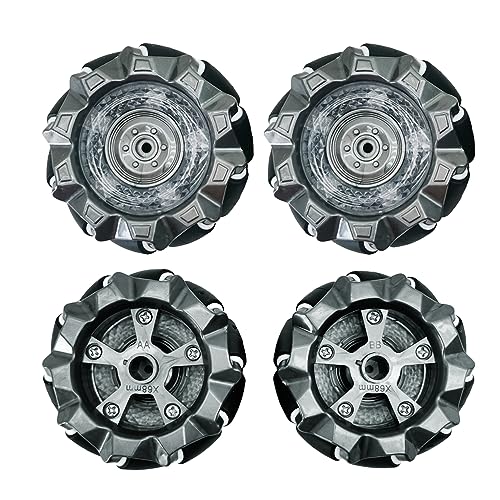 DIY Mecanum Wheel Robot Kit Parts 4WD Omnidirectional Wheels Smart Robot Car Chassis Kit Robotics Accessory for Adult Age 15+ (8 Count)