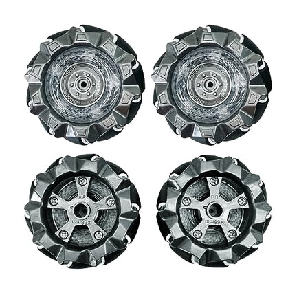 DIY Mecanum Wheel Robot Kit Parts 4WD Omnidirectional Wheels Smart Robot Car Chassis Kit Robotics Accessory for Adult Age 15+ (8 Count)