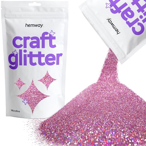 Craft Glitter Pink Holographic 100g Microfine Glitter (100 Gram)