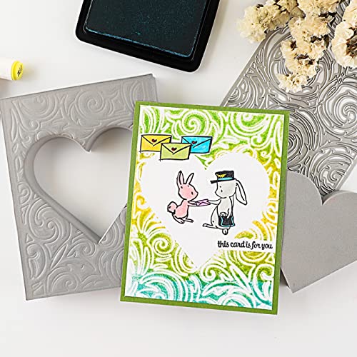 4 Pcs Heart Cut Stamping Foam Grey Moldable Foam Stamps Plastic Dry Foam Stamp Pad Cut and Dry Foam Stamping Foam Block for Sculpture (4 Count)
