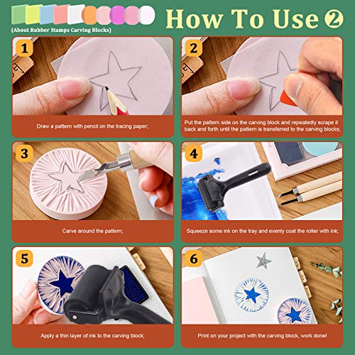 24 Pieces Block Printing Starter Tool Kit (24 Count)