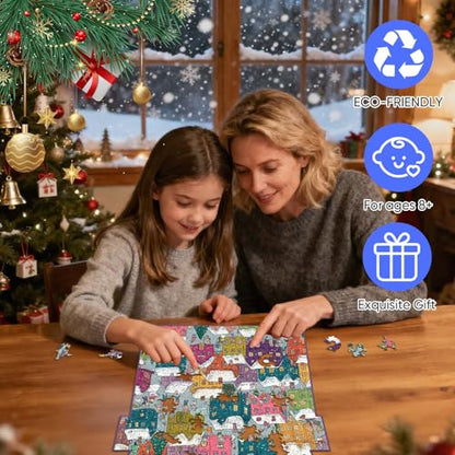 Winter Wooden Puzzles for Adults and Kids