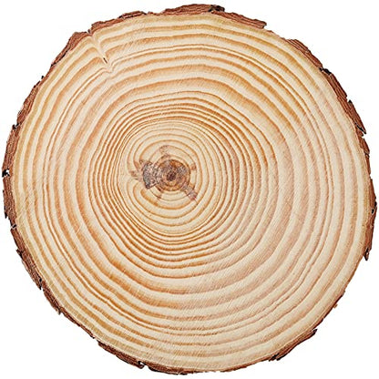 12 PCS 5.5 5.9 Inches Natural Unfinished Wood Slices (12 Count)