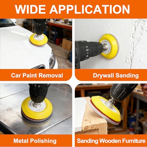 36 PCS 3 Inch Hook and Loop Sanding Sponge Discs Set 180 to 3000 Grit (36 Count)
