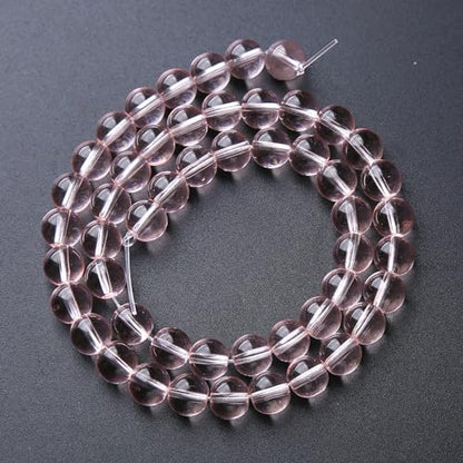 60pcs 6mm Pink Crystal Glass Beads for Jewelry Making DIY Bracelet Necklace Healing Power Stone Beads