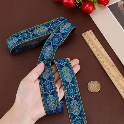 1.3 Inch Vintage Jacquard Ribbon (21 Foot)