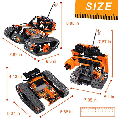 STEM Remote Control Building Kit 3 in 1 RC Tracked Racer