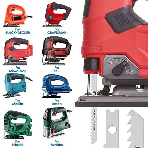 54Pcs Jig Saw Blade Set High Carbon Steel Assorted Saw Blades with U