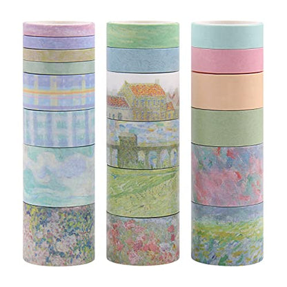 Floral Green Washi Tape Set (20 Count)