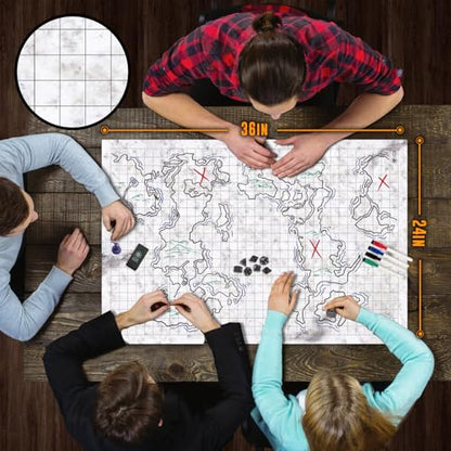 DND Map Starter Set for Dungeons and Dragons (3 Count)