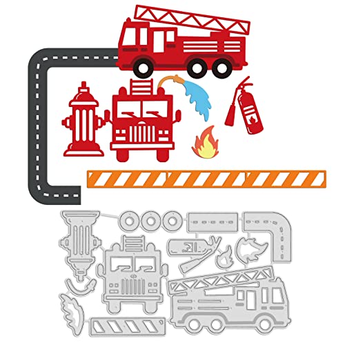 Fire Truck Metal Cutting Dies Die Cuts for DIY Scrapbooking Festival Birthday Wedding Cards Making Album Envelope Decoration