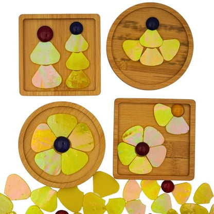 Iridescent Flower Mosaic Tiles