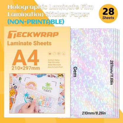 Holographic Laminate Sheets Waterproof Laminating Sheets