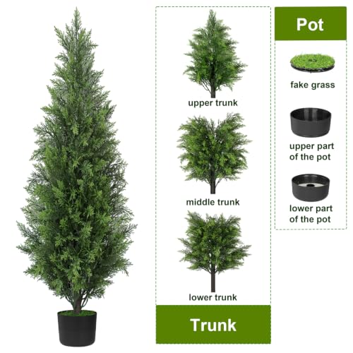 2Pack 4FT Artificial Cedar Tree (2 Count)