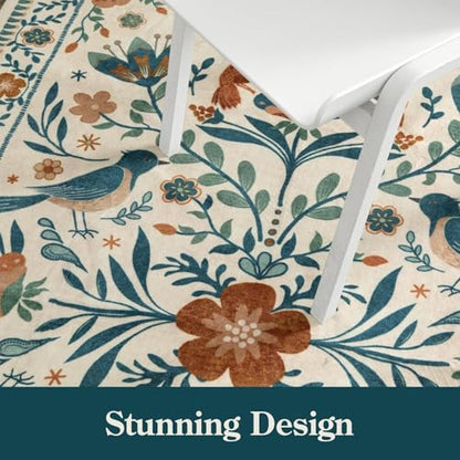 Floral Washable 5x7 Nursery Rug (34.979 Sq Ft)