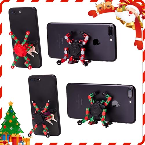Christmas Fidget Toys Transformable Fidget Spinners for Kids and Adults (4 Count)