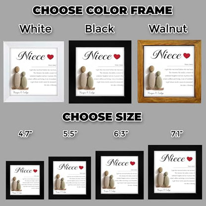 Personalized Niece Pebble Art Frame