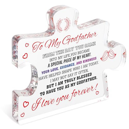 To My Godfather Puzzle Piece Decor