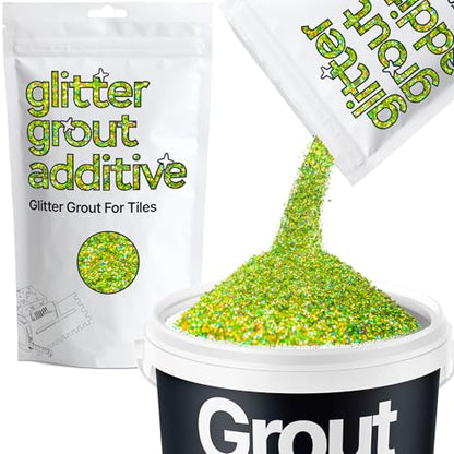Lime Green Holographic Glitter Grout Additive 100g Metallic Flakes (3.52 Ounce)