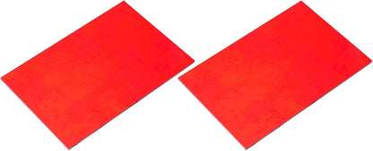 MECCANIXITY 2 Pcs Stained Glass Sheet Mosaic Tile 7.9 Inch x 5.9 Inch Red Stained Glass Sheets for Crafts DIY Art Project