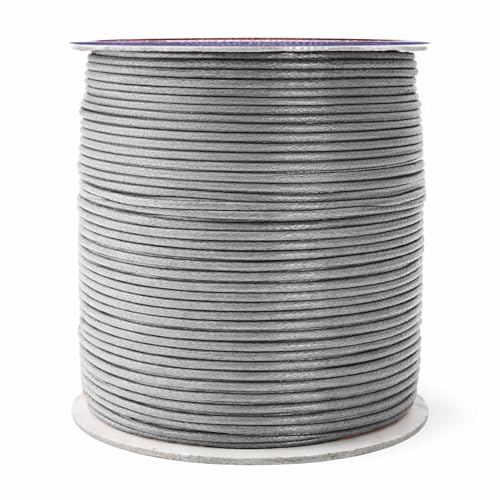 1.5mm Waxed Cotton Cord for Jewelry Making (327 Foot)