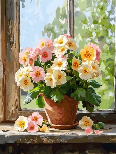Art Crafts 14ct Counted Cross Stitch Patterns Kits Flowers Printed Stamped Cross Stitch Kits for Adults Needlepoint Kits