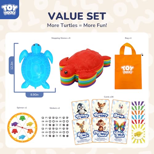 6 Pcs Turtle Balance Stepping Stone for Kids (6 Count)