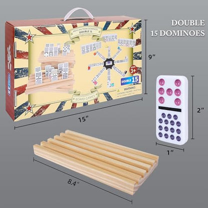 Mexican Train Dominoes Set Double 15